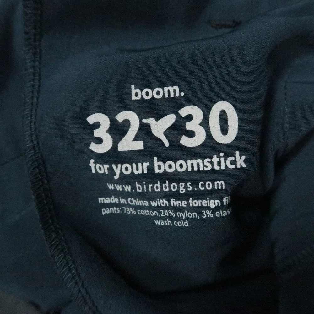 Birddogs Pants Mens‎ 32x30 Dark Gray Stretch Khakis Zip Pockets Trouser
